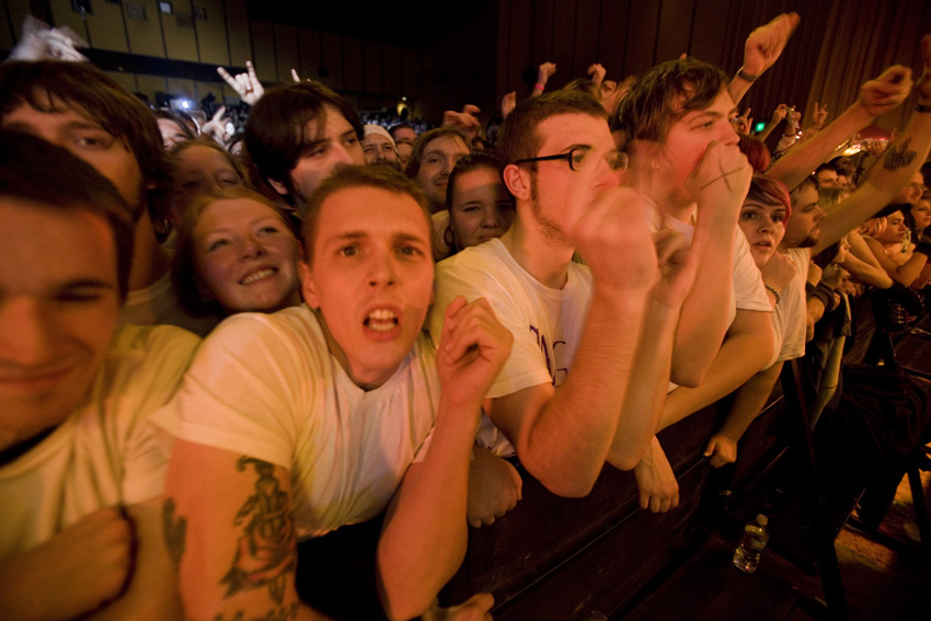 These white shirts will soon be red.