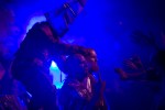 Techno Destructo (Gwar's nemesis) douses the crowd.