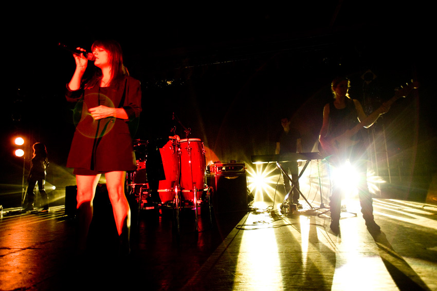 Kelly Stone with the band.