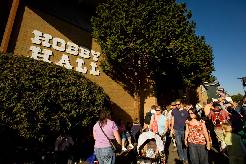 Off to the Hobby Hall.