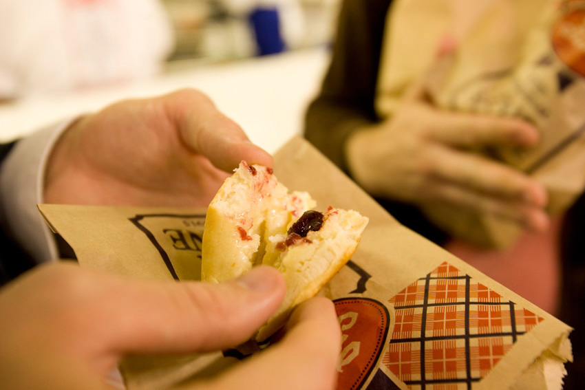 Raspberry jam, flour and butter never tasted so good.