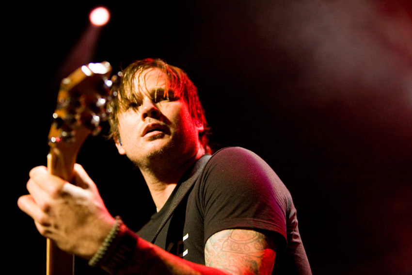 Tom Delong of Blink 182. If we had permission to shoot the crowd you'd see thousands of teenage girls screaming right now.