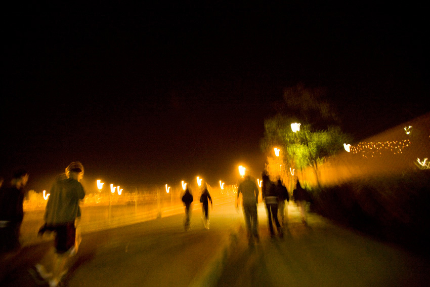 The mad dash for the parking lot.