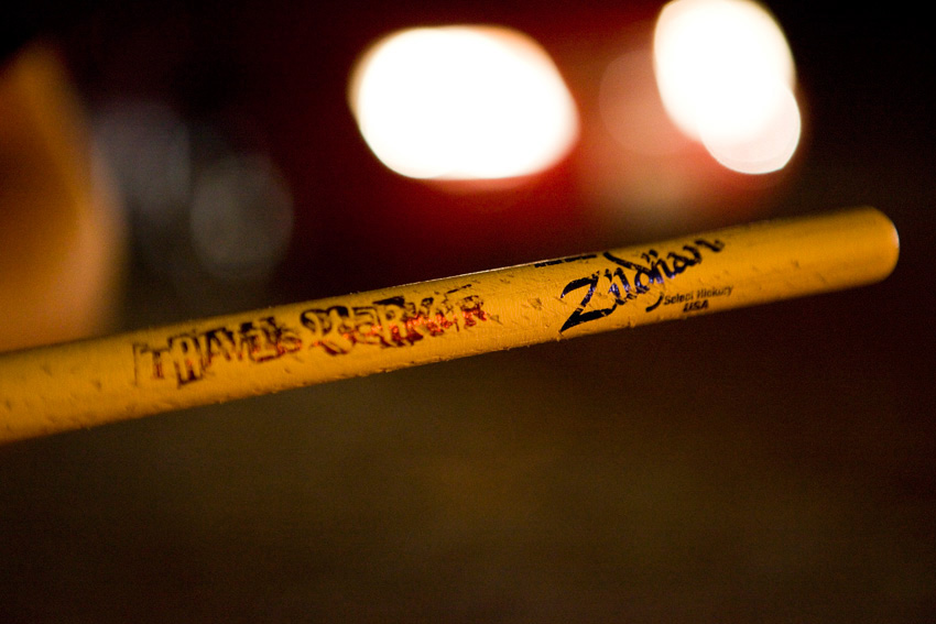 Klifford caught Travis Barker's drumstick.