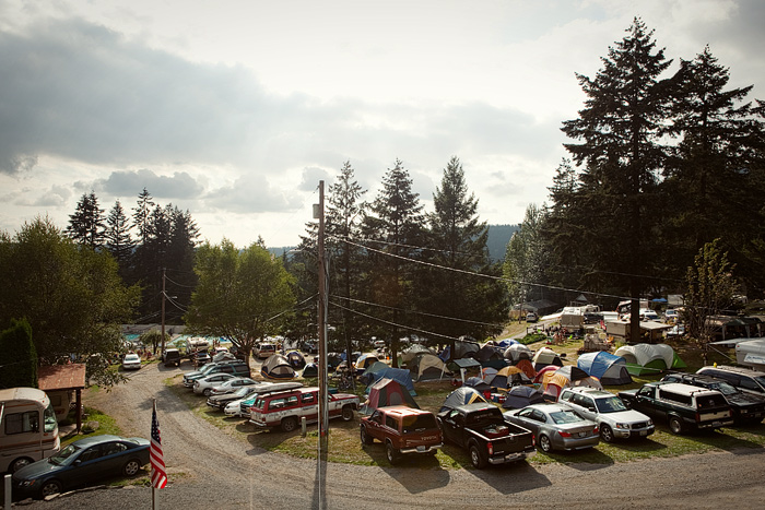 A view of one of the camping areas.