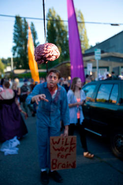 Brains and guts were everywhere at July 3rd's Fremont zombie walk.