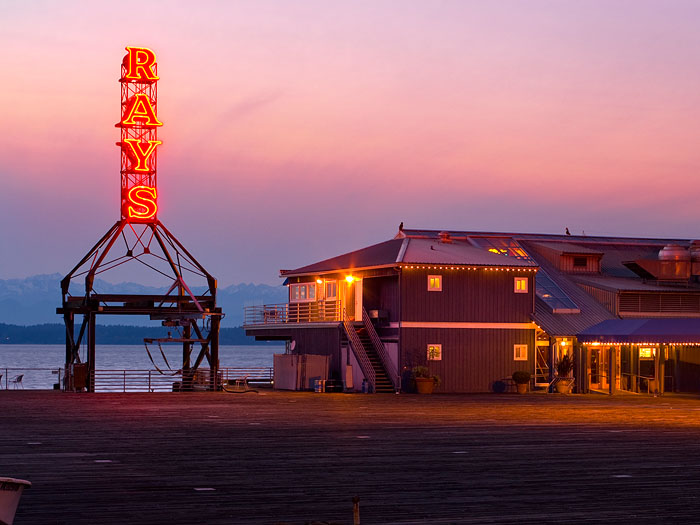 Best Outdoor Dining: Some cities content themselves with a few chairs on a busy sidewalk. Around here you're only impressed by pink-edged sunsets, gorgeous water views, hotties on kayaks, and the stunning silhouettes of the Olympics on the horizon. Luckily, the deck at Ray's obliges, along with blankets for when it gets chilly. 6049 Seaview Ave. N.W., 789-3770, rays.com.