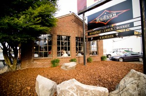 Tim Ptak, who co-owns Hudson with Michelle Braasch, says that he's had an architectural crush for years on Hudson's little brick building, which used to be Inger's Diner in the early 1930s.