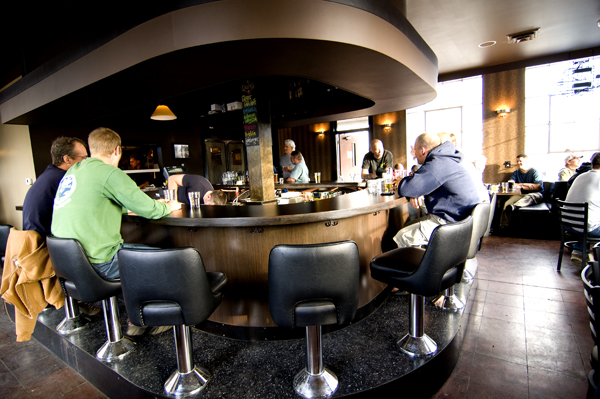 The U-shaped bar looks like it was molded out of a single bar of chocolate.