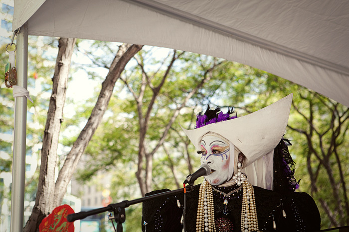 Reverend Mother Superior Theresa Nervina with the Sisters of the Mother House of Washington.