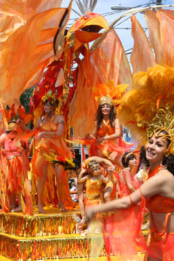 Some Solstice Festival events were less painted than colorful.