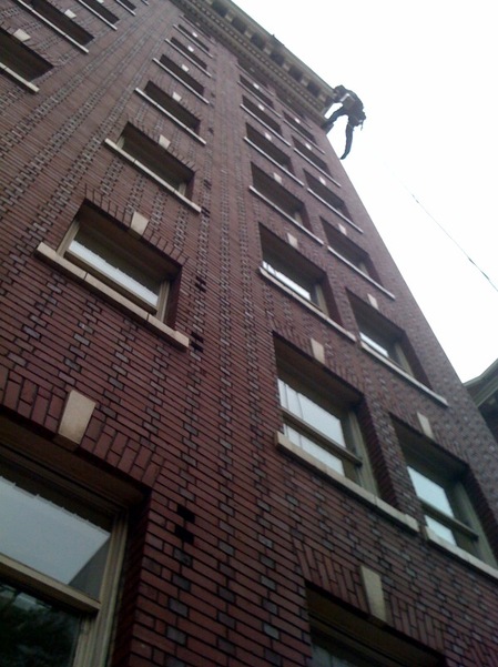 Because we could all use a bit of precarious cleaning.