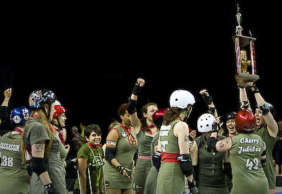 Derby Liberation Front conquered in the final of Rat City Rollergirls Championship Bout 2009.