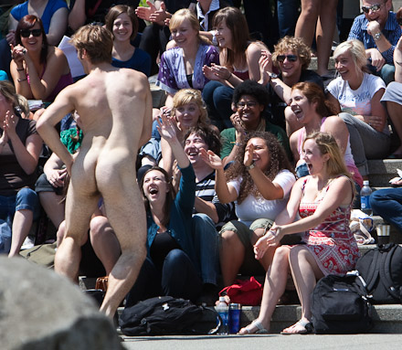 And presenting more nudity, Seattle University's Senior Streak happens on the last day of classes every spring and is one of the best attended campus events, though it is not sanctioned by the university itself.