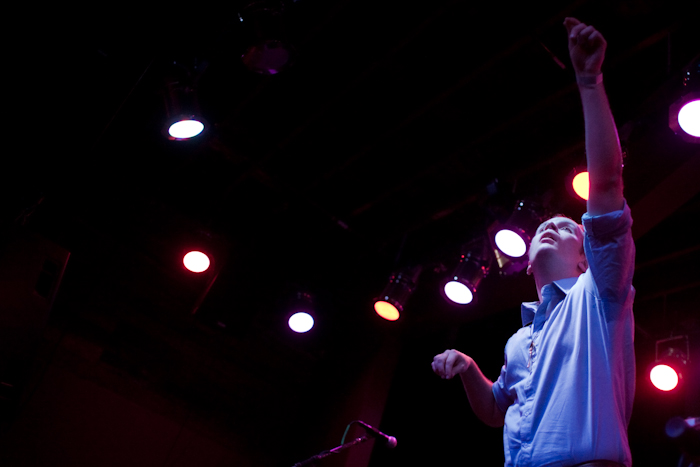 Photographer Laura Musselman caught Jens Lekman playing a set at the Crocodile