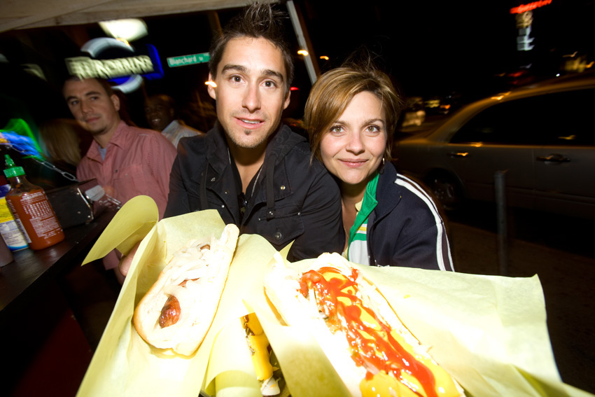He was satisfying customers on First & Blanchard.