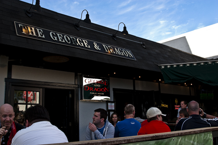 THE GEORGE & DRAGON PUB: All of your favorite characters, only they're outside and sweaty. There's nary a friendlier, livelier outdoor beer garden in town. 206 N. 36th St., 545-6864. FREMONT KELLA¢a‚¬a„¢S Avoid the Cancunesque patio-spillage of Friday and Saturday nights if you must, but you'd be remiss not to bake with a Bass at least once this summer out in this little alley refuge. 1916 Post Alley, 728-1916. PIKE PLACE MARKET Note by Maggie Savarino