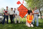 A group from OpenCarry.org pick up trash along their area along Interstate 5 Freeway near Fife as part of the Adopt-A-Highway program on Sunday, May 17, 2009. The group supports the right to carry a firearm . (Kevin P. Casey/Seattle Weekly)