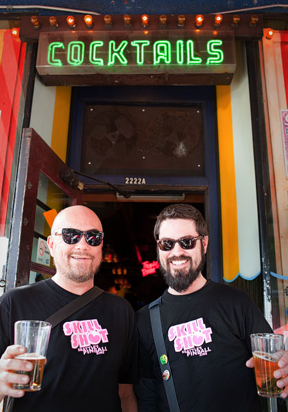 Gordon and Brad from Skill Shot Pinball zine came to show their support. catch them online at www.myspace.com/skillshott