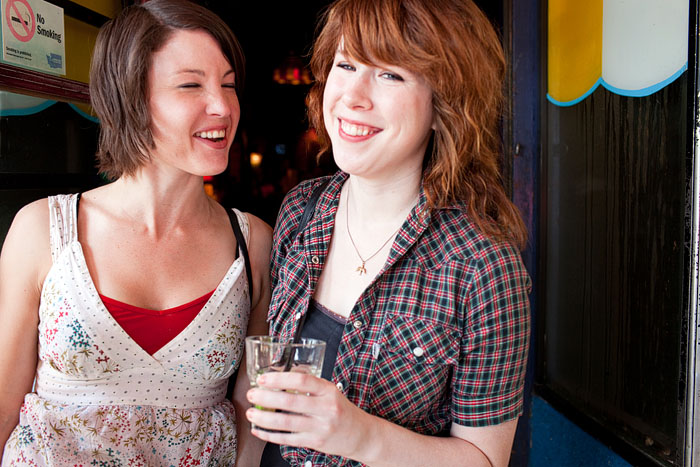 Carrie & Robin came for the hot chicks