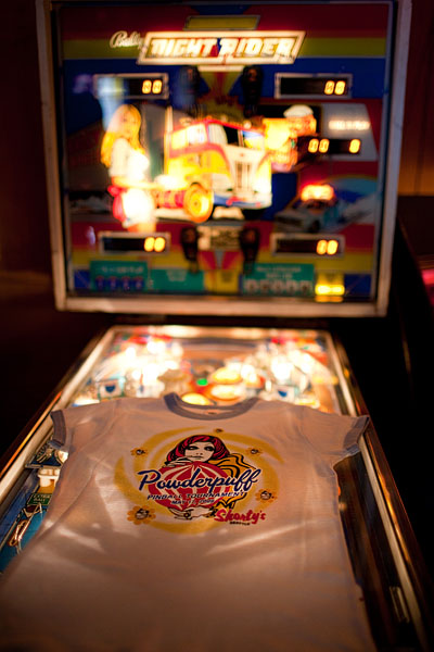 The tournament winner got to take home this vintage Night Rider pinball machine, on which the final game was played.