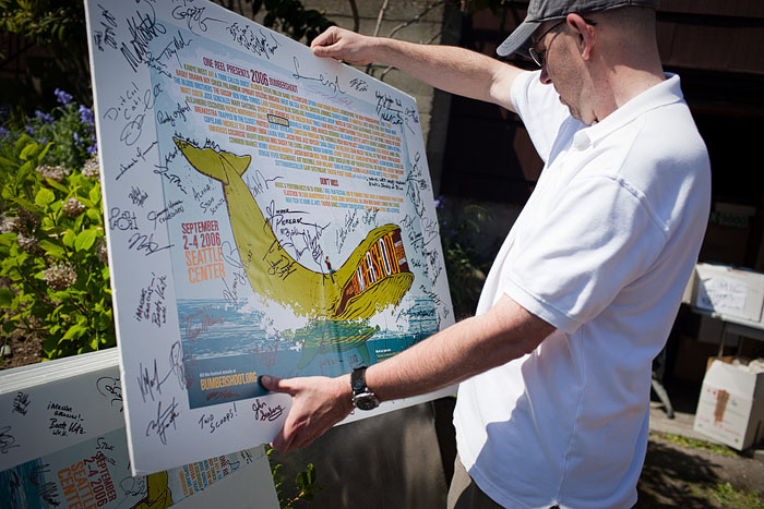 Jim rescued these signed Bumbershoot posters from a dumpster and is finally ready to part with them.