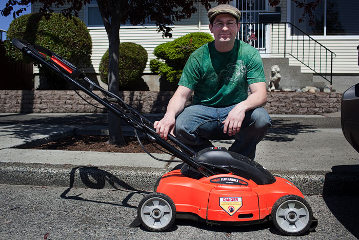 Jared scored with this Lawn Hog electric mower, which retails for over $200. He paid $20.