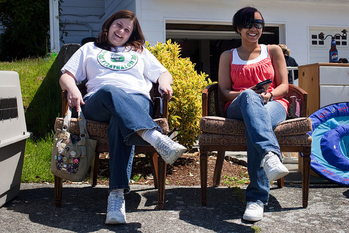 Summer and Tanisha thought these chairs were super comfy but not cute enough to take home with them.