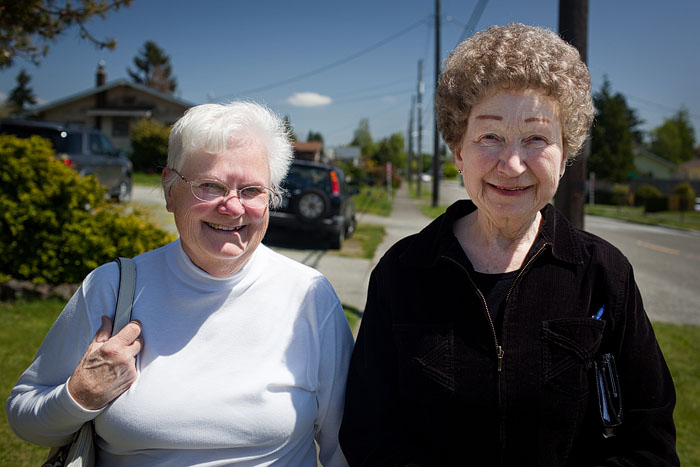 Luana and Korene have been friends for over 50 years.  They were out looking for baby clothes and receiving blankets for Human Care Ministries.  They put together layettes for new mothers in areas hit by war and natural disasters around the world.