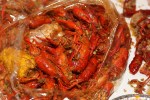 Crawfish served by the pound with corn at Crawfish King in Seattle on Sunday May 3, 2009. (Kevin P. Casey/Seattle Weekly)