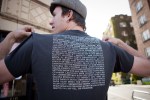 Jacob dons a shirt listing every band that played the old Vogue back in 1987, previously owned by Jim Anderson.