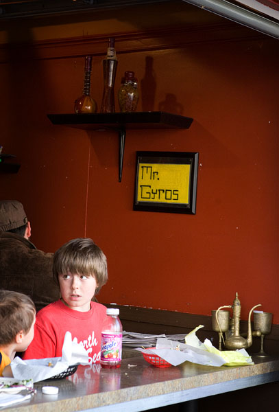 Little mister at Mr. Gyros.