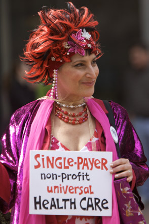 These lovely ladies turned out to advocate for single-payer health care outside