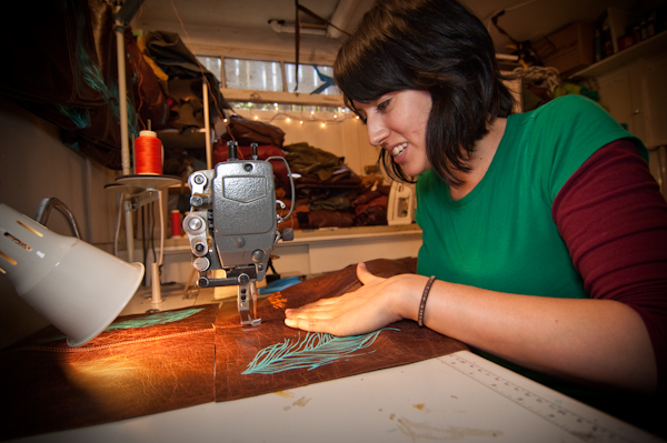 Bowlds had a few she'd stitched together for Velouria, a trendy Ballard boutique featuring the works of local designers. Twilight producers loved it, and Bella took the bag.