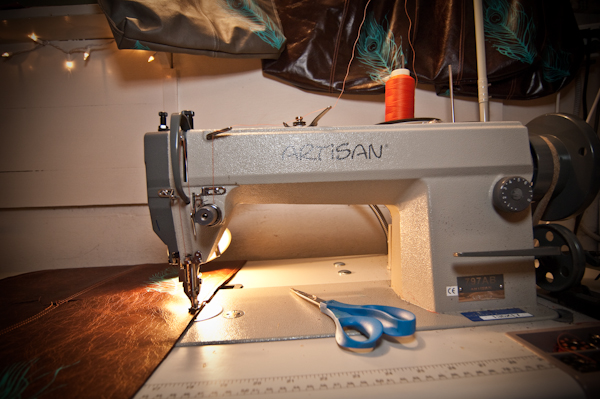 But, there's no mistaking it was built on Bowlds' sewing machine.