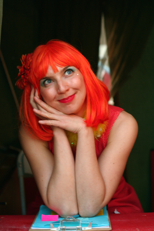 A volunteer contemplates the Moisture Festival's final show at Hale's Brewery on Sunday, April 5, 2009.