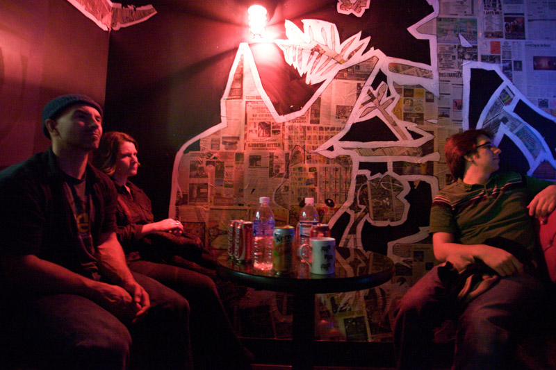 A thirsty group of listeners.