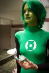 Jade dressed as Jade from the Green Lantern.