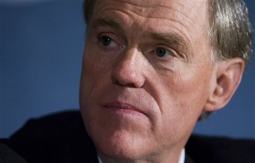 **FILE** In this Dec. 3, 2007 file photo, Washington Mutual Inc. Chairman and Chief Executive Officer Kerry Killinger speaks during a forum on housing, at the National Press Club in Washington. In an announcement Monday, Sept. 8, 2008, Washington Mutual is ousting Chief Executive Kerry Killinger as the beleaguered savings and loan moves to overhaul its business.  (AP Photo/Manuel Balce Ceneta, file)