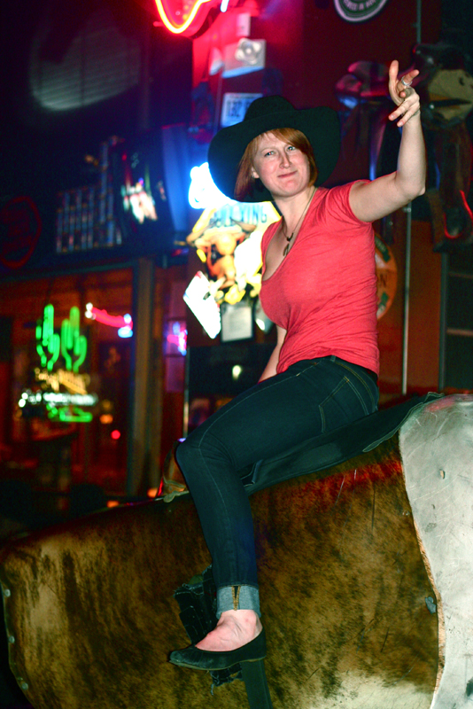 And there's nothing hotter than a redhead riding a bull.