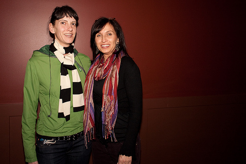 Susan Silver, right, inside her new club.