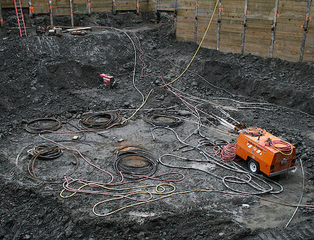 Monday's Photo of the Day reveals the the complexity, beauty and organization of downtown construction.