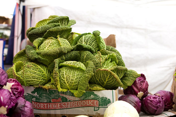 Have you ever seen cabbage this good looking???A  It's from Nash's Organic Produce in Sequim.