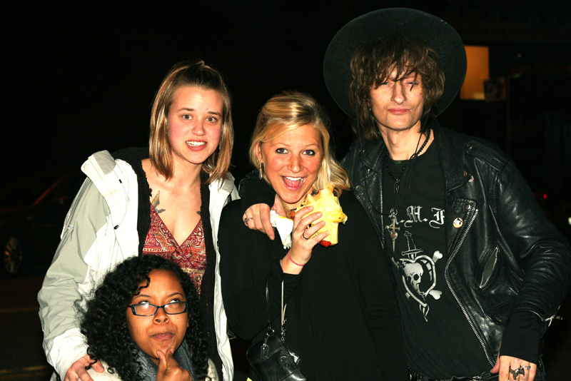 Pictured here with friends.