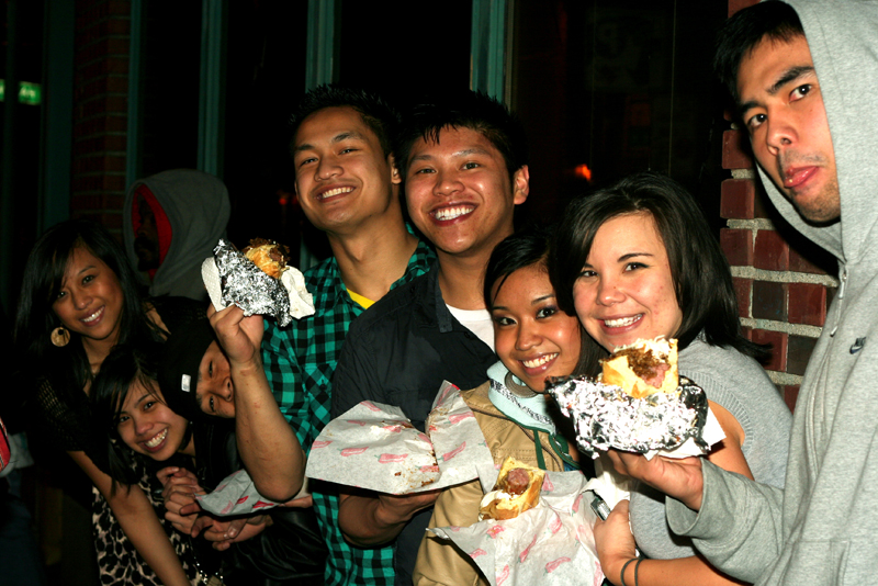 Pike was lined with happy diners.