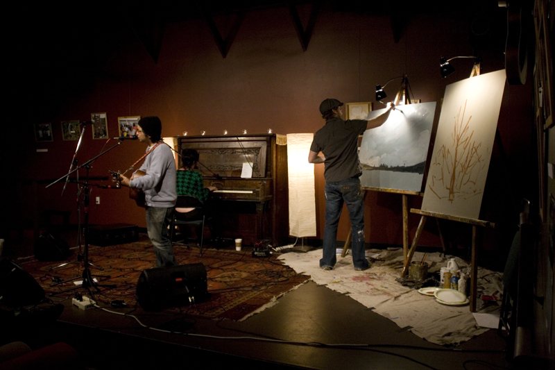 Grand Hallway, accompanied by painter Scott Erickson.