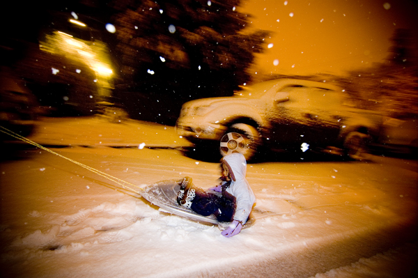 Sunday snow on Capitol Hill.