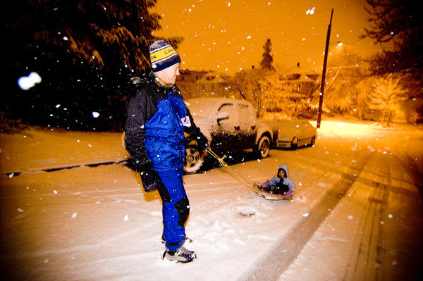 Sunday snow on Capitol Hill.