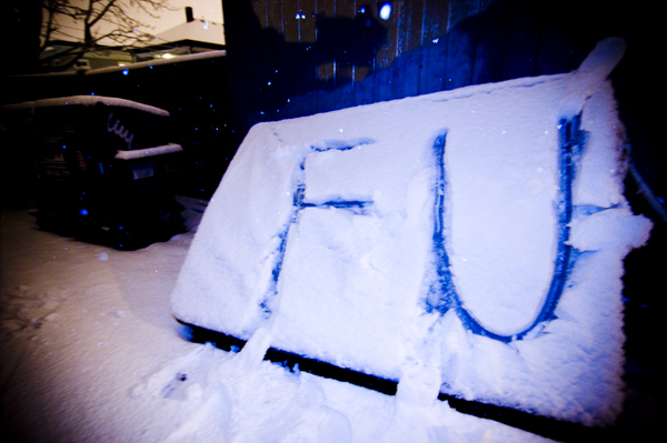 Sunday snow on Capitol Hill.
