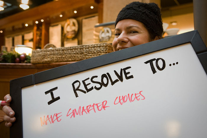 What are Seattleites resolving to do differently in 2009? We went downtown